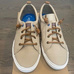 Sperry Womens Pier Wave Flats- Khaki/Beige - Size 10 - NEW